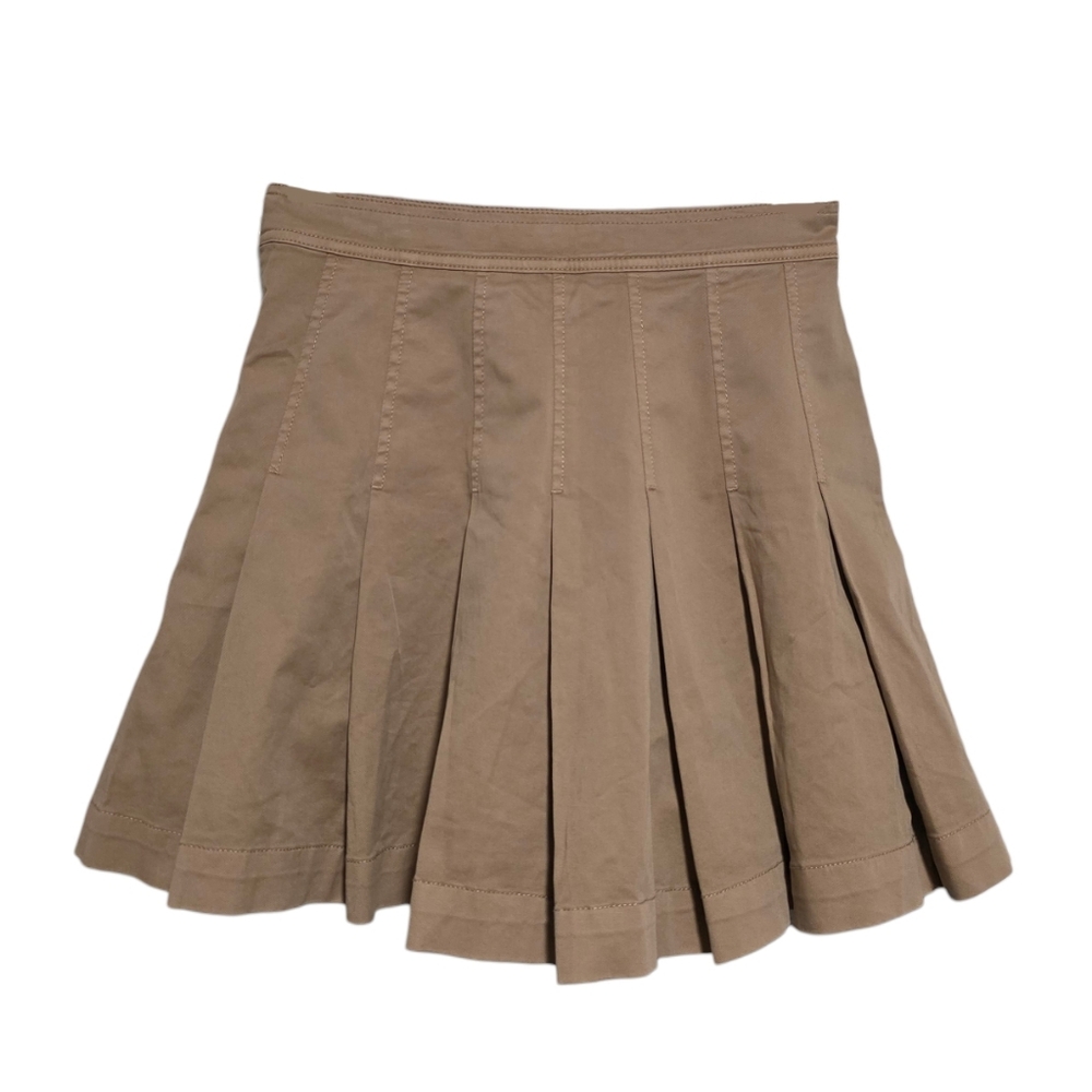 J. Crew Chino Pleated Mini Skirt in Camel Size 0 - Picture 4 of 5